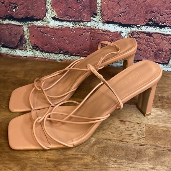 Billini Osara BISCOTTI strappy mid block heel size 10 - Picture 6 of 13